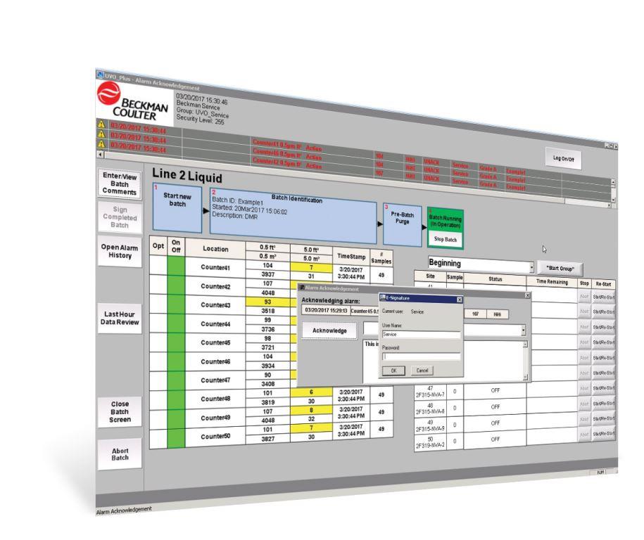 Facility Monitoring System remote air particle counters